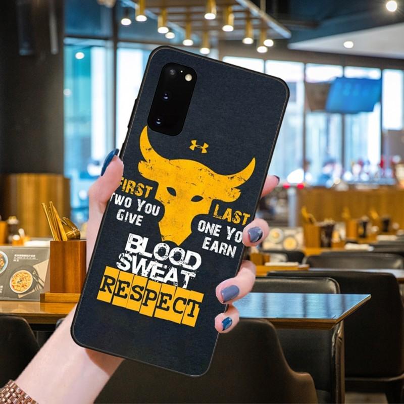 Pouzdro na telefon Project Rock pro Samsung Galaxy S6 S7 S8 S9 S10 S21 S22 Plus Ultra Měkký Černý Kryt na Telefon