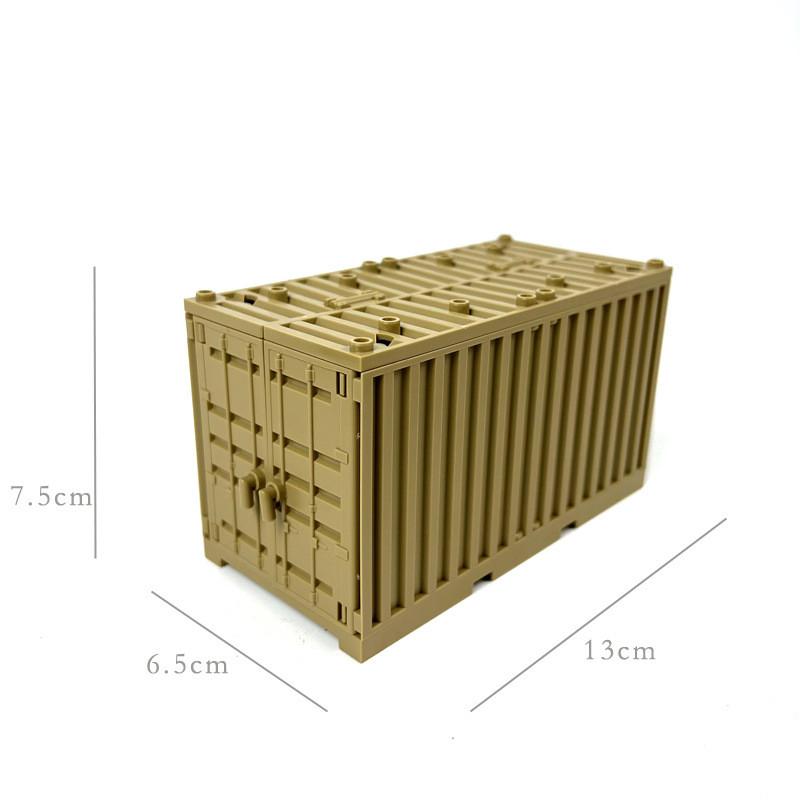 Модель военного контейнера Строительные блоки MOC Игрушки для детей Трансформируемые Технические кубики Креативные DIY Игрушки для ролевых игр