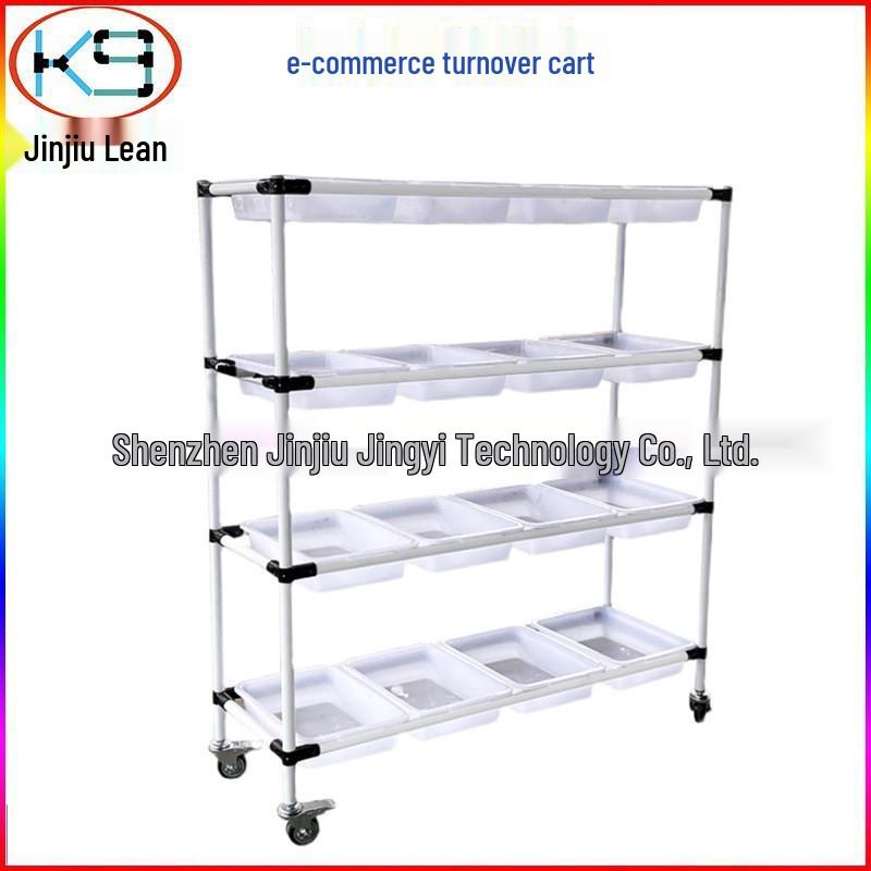E-commerce Warehouse Picking Cart - Multi-layer Sorting & Organizing Basket Trolley