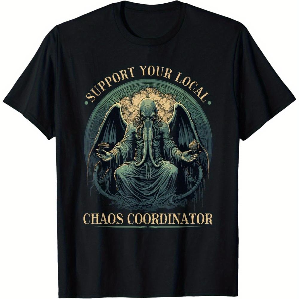 

Cthulhu Chaos Coordinator Cosmic Horror Cthulhu T-Shirt Fashionable Short-Sleeved Summer T-Shirts Quick-drying T-shirt S разноцветный