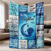 1pc Flannel Blanket for Dad & Mom To Give To Their Daughter | Best Birthday Gift for Her, Graduation, Wedding, Daughter Creative Present, Contemporary
