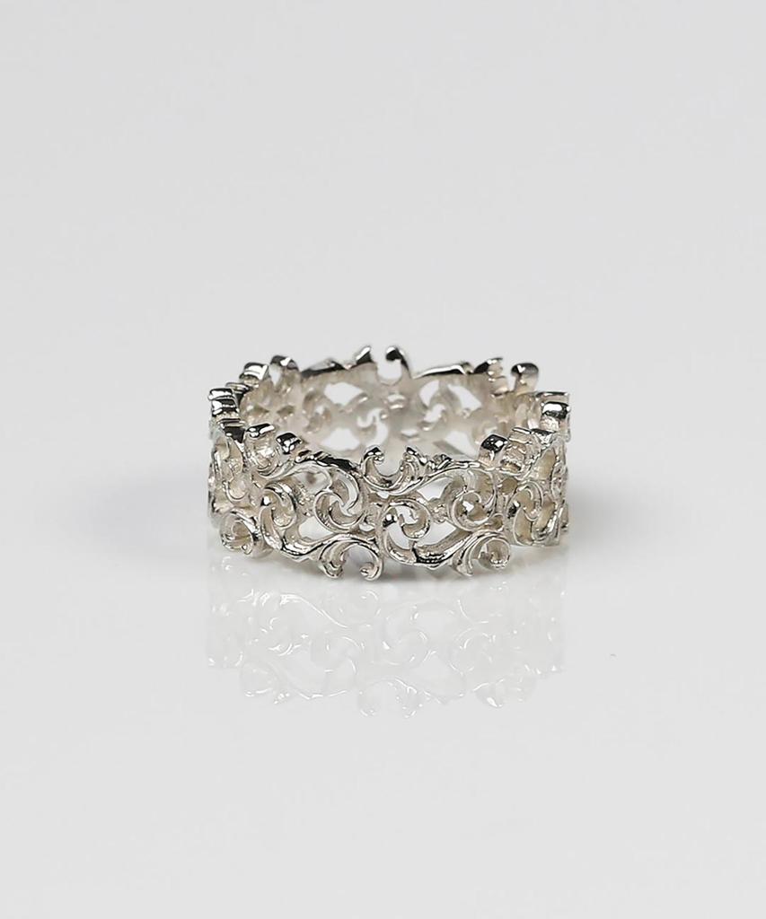 Address669 Baroque Frame Ring #4_Silver