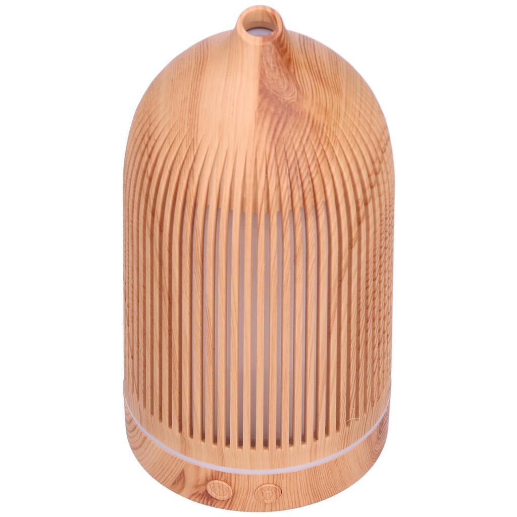 200ml Mini Hollow Humidifier with Night Light USB Powered Aroma Diffuser 5V Light Wood Grain
