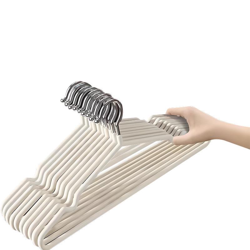Adult Non-Slip White Hangers - Set of 10, Thickened & Non-Marking