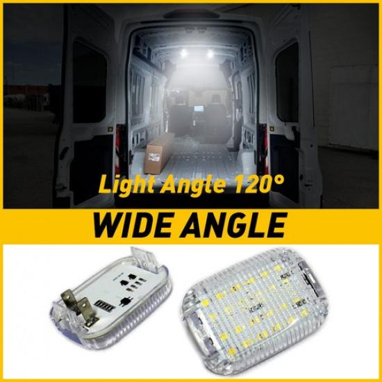 2x Interior LED Dome Light Cargo Area For 2015-24 Ford Transit 150 250 350 HD EA