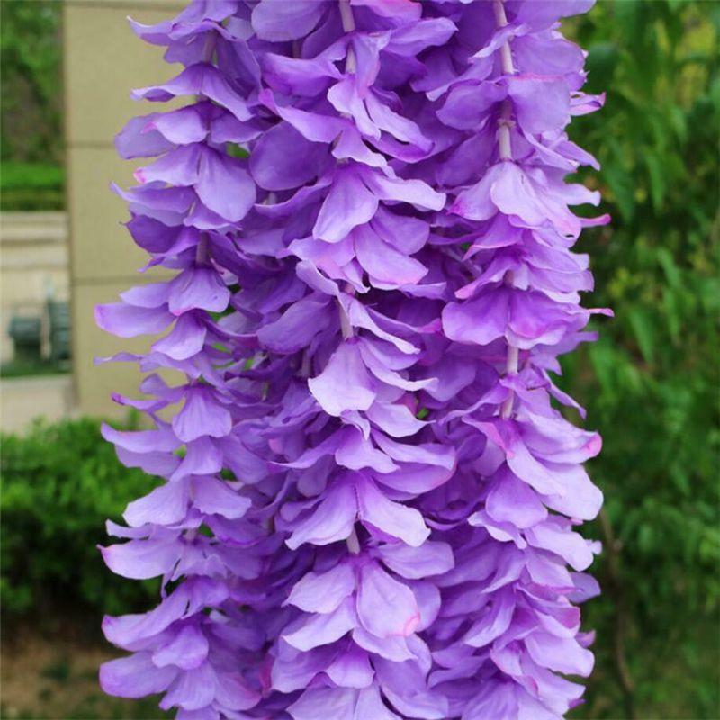 Garland 1m Artificial Hydrangea Wisteria Silk Flower Hanging Garden Home Wedding