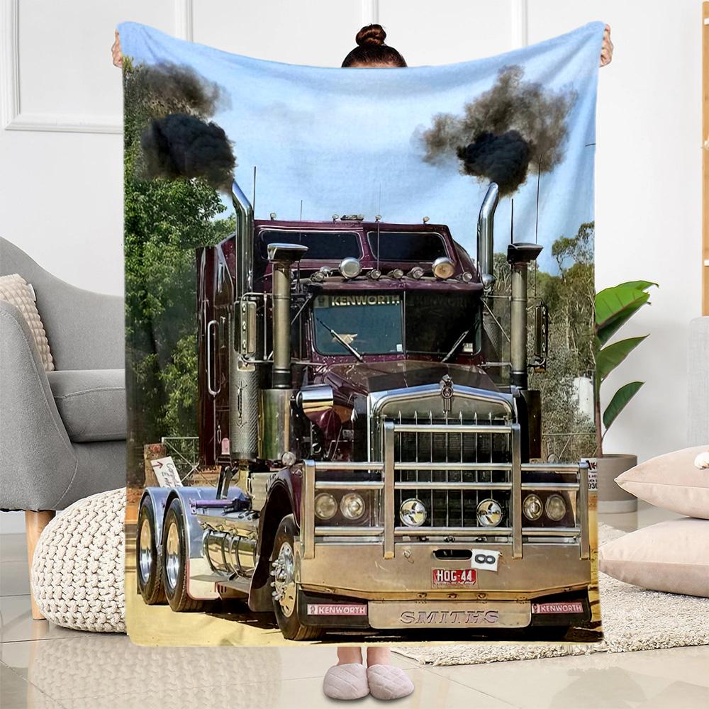 Kw Heavy Trucks Blanket Comfortable Great For Bed Picnics Chair For All Occasions Digital Print Gift For Travel Home Birthdays