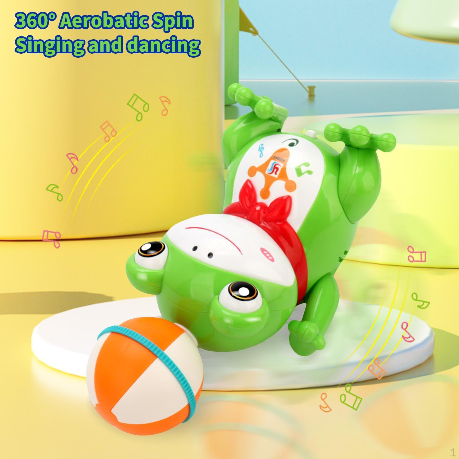 

Детская электронная игрушка лягушка светодиодный музыкальный шар игрушки лягушки вращающийся свет музыка электрические танцы