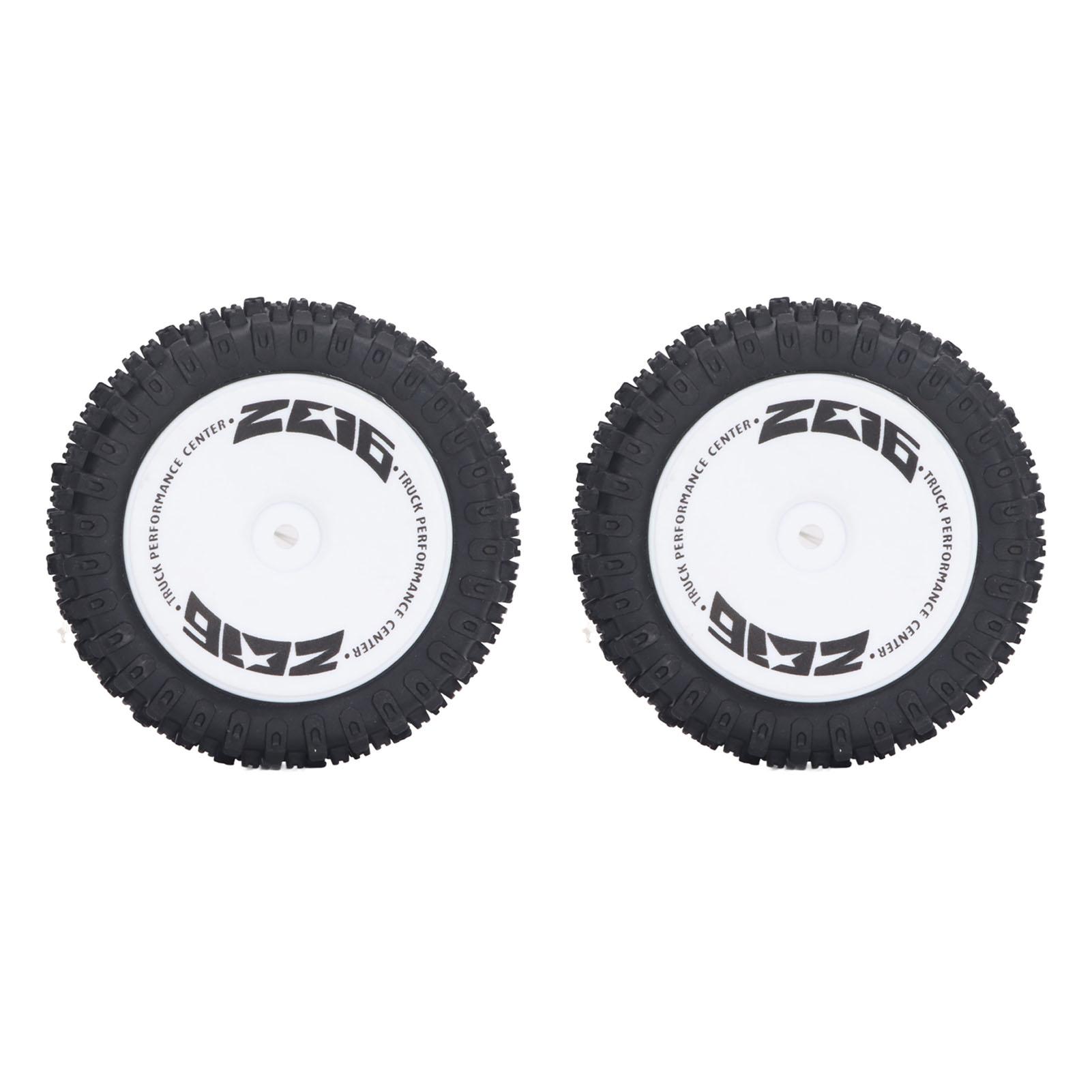 

2PCS RC Car Front Tire Plastic Rubber Front Wheel Tire Replacement for WLtoys 112 Remote Control