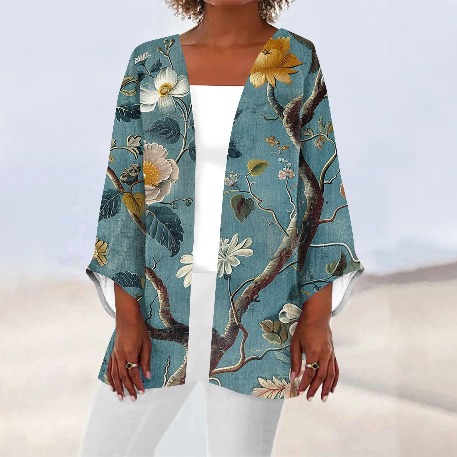 Женская повседневная модная легкая куртка средней длины с принтом — фото 7