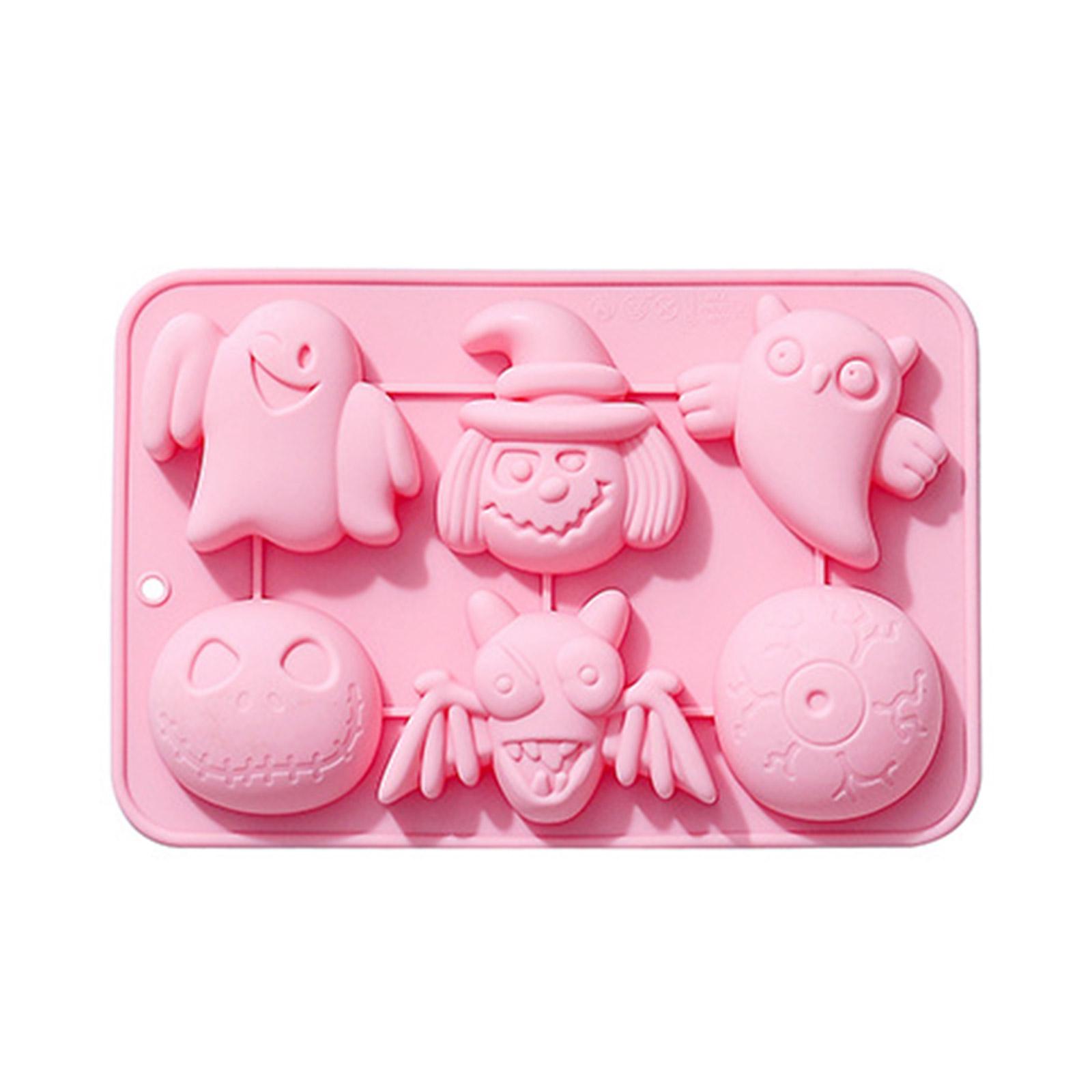 Silicone Candy Molds Chocolate Molds Cake Molds 6 Cavity Non-stick Silicone Baking Molds for Halloween Gifts Cake Deco 1