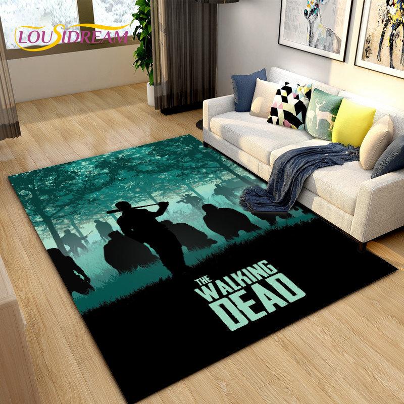 The Walking Dead Horror Area Rug Large,Carpet Rug for Living Room Bedroom Sofa Doormat Decoration,Kids Play Non-slip Floor Mat