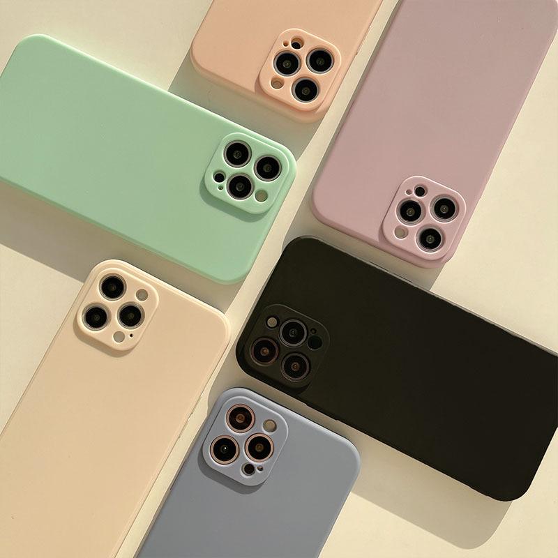 Simple Solid Color 16 Apple 14Pro Max Imitation Original Liquid Silicone Iphone15 Phone Case X Suitable for 11 Soft 13