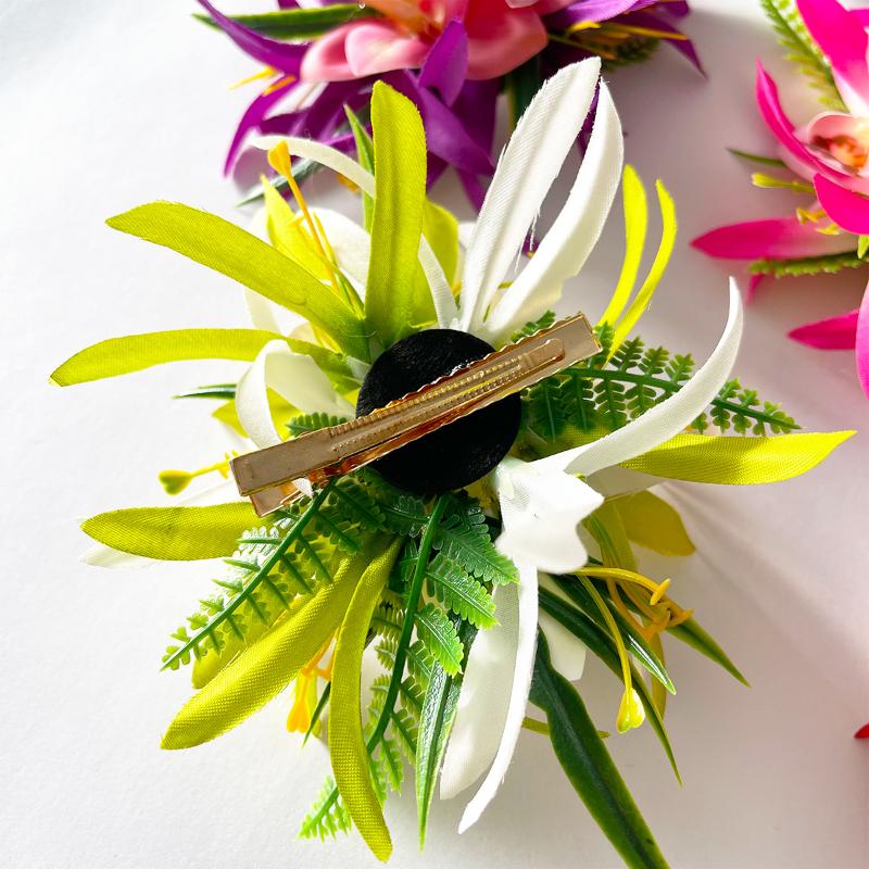 Simulated Orchid Hair Clip Lightweight Bohemian Side Hair Claw for Women Casual Beach Resort Daily Wear Gift
