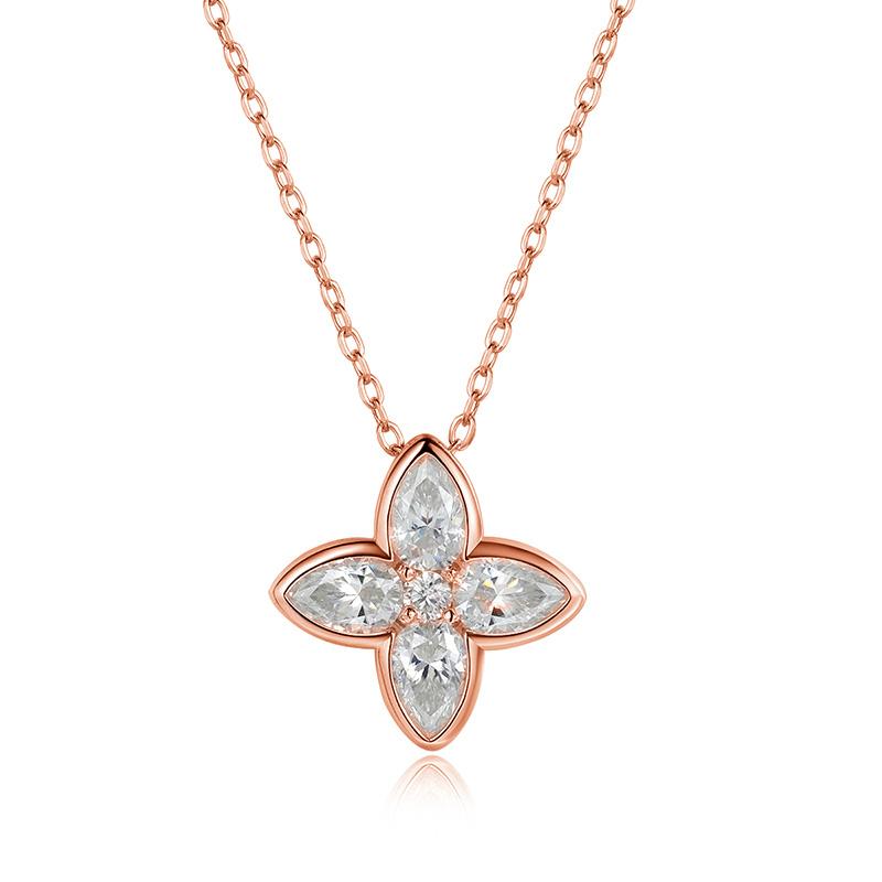 

Smyoue Pear Cut 4*6mm Moissanite Necklace Pendant for Women Classic 5 Gems Luxury Jewelry S925 Silver Plated 18K Chain 40 and 5cm
