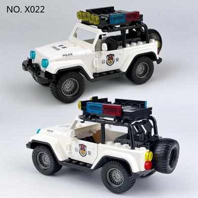 Stadt serie von Chinesischen öffentlichen sicherheit polizei streifenwagen bausteine montieren kinder bausteine spielzeug