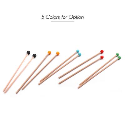 1 Coppia Mazze Professionali per Xilofono Marimba Bacchette Percussioni Parti Lunghezza 365mm