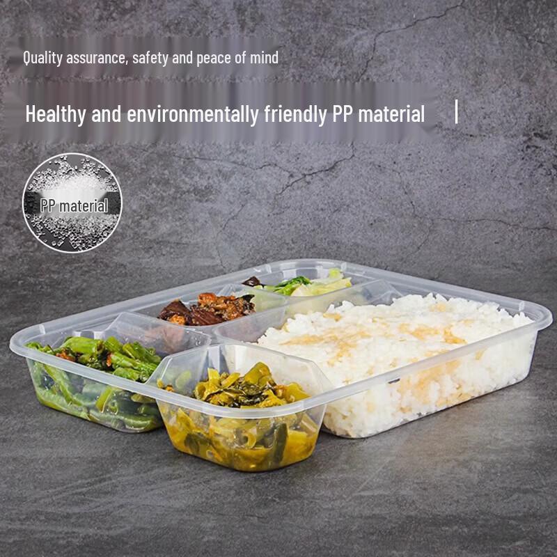 Thickened 5-Compartment Disposable Takeaway Lunch Boxes