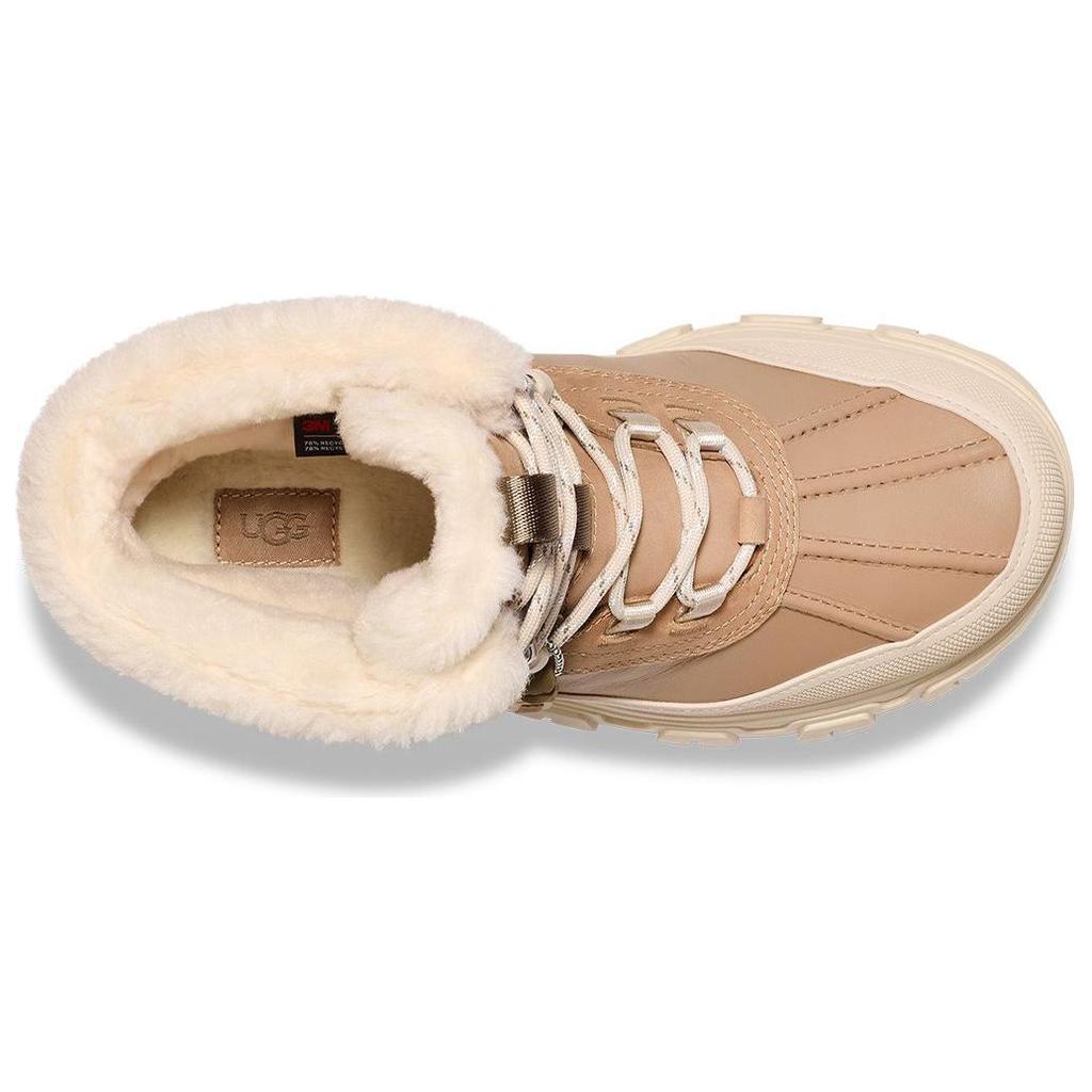 UGG Látkové barevné blokové kulaté špičky krátké sněhule dámské boty pískové 1169032-SAN