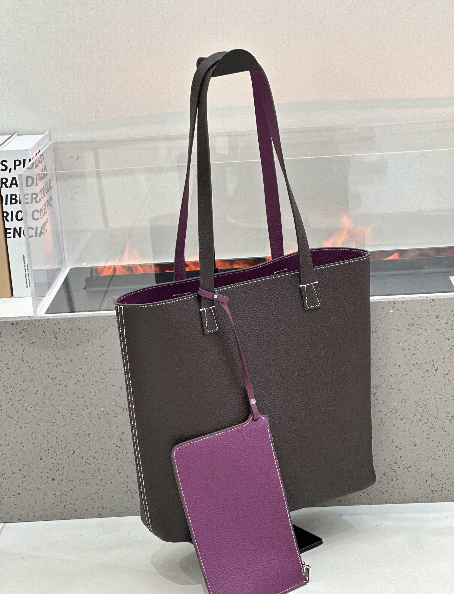 

Large Capacity Tc First Layer Cowhide Tote Bag Niche Designer Brand Genuine Leather Women S Bag