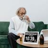Clock Alarm Digital Dementia Elder Christmas Gifts Remote Control Decor Home