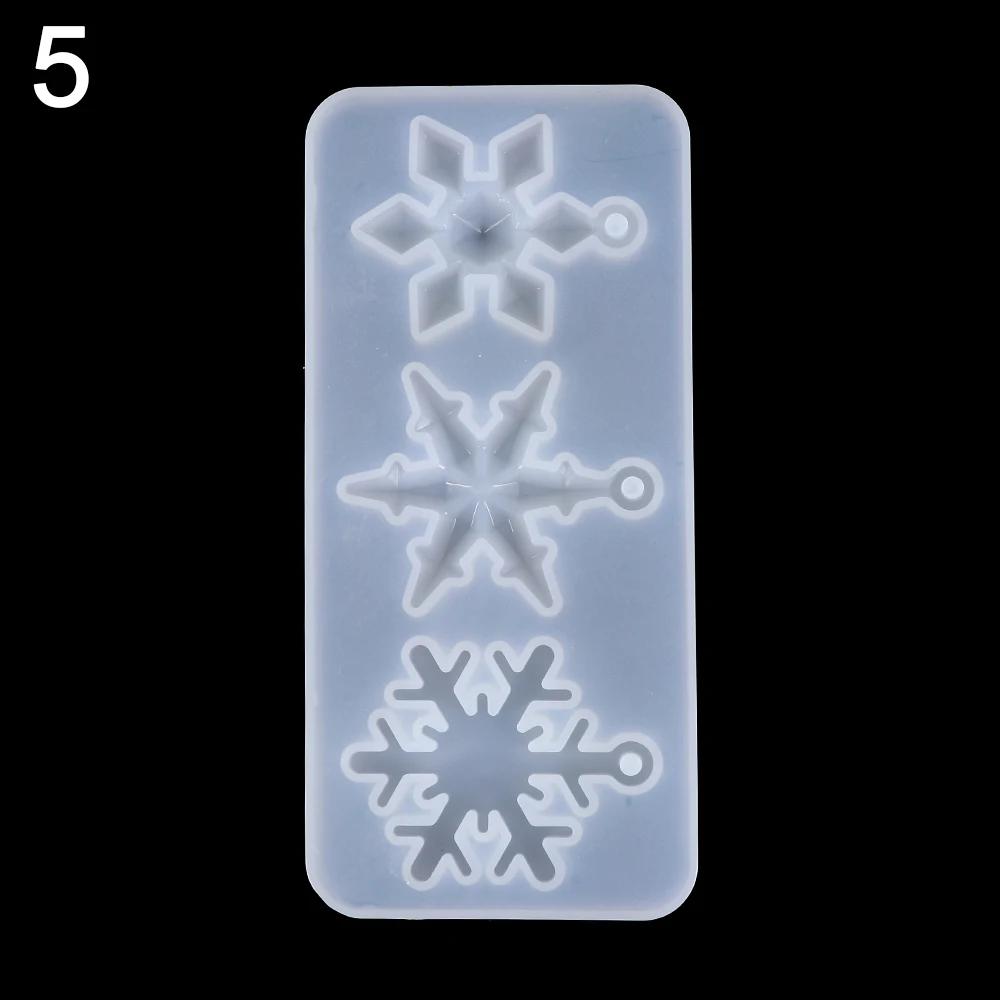 Christmas Snowflakes Coaster Casting Mold Silicone Mould DIY Crystal Epoxy Resin Mold Christmas Tree Pendant Ornament Making