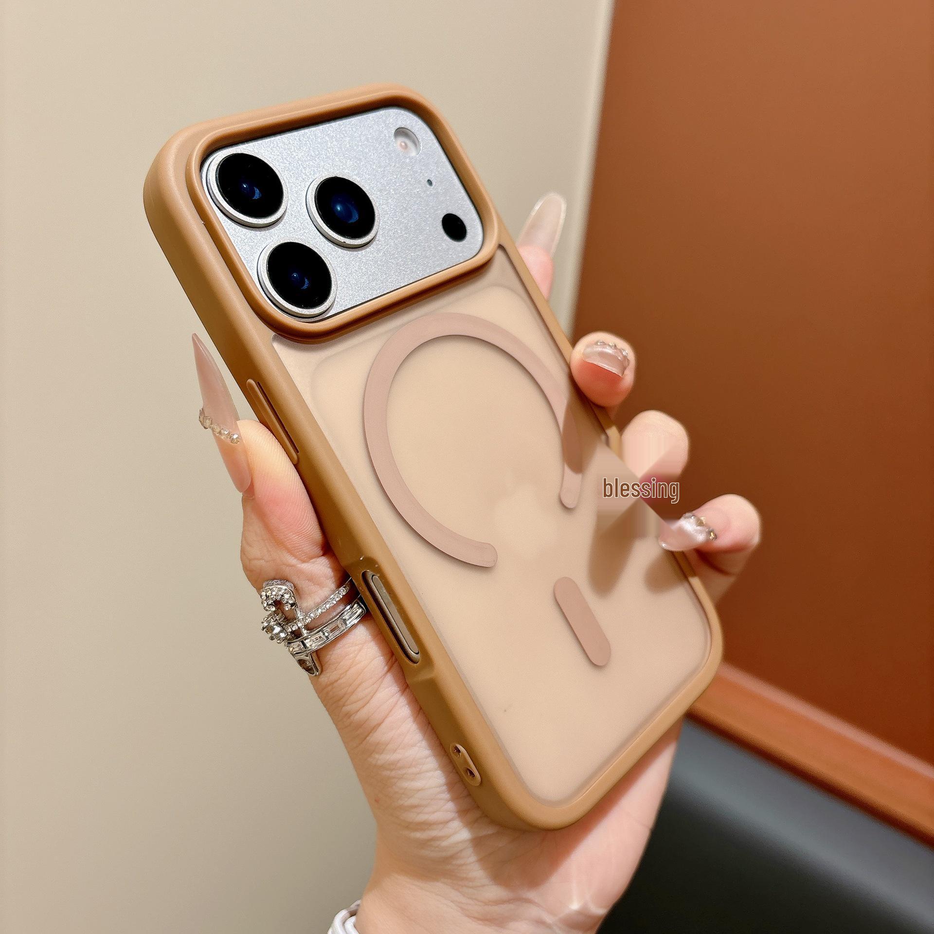 

iPhone 17 Pro Max Matte Magnetic Case, Soft 16 Edges, Apple 15/14 Compatible, Protective Skin-Feel Cover iPhone 13 Pro