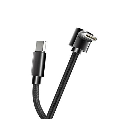 60W Nylon Braided Type C Data Cable Line 90 Degree Elbow USB C To USB C PD Cable for 17 Pro Samsung Fast Charging Cords