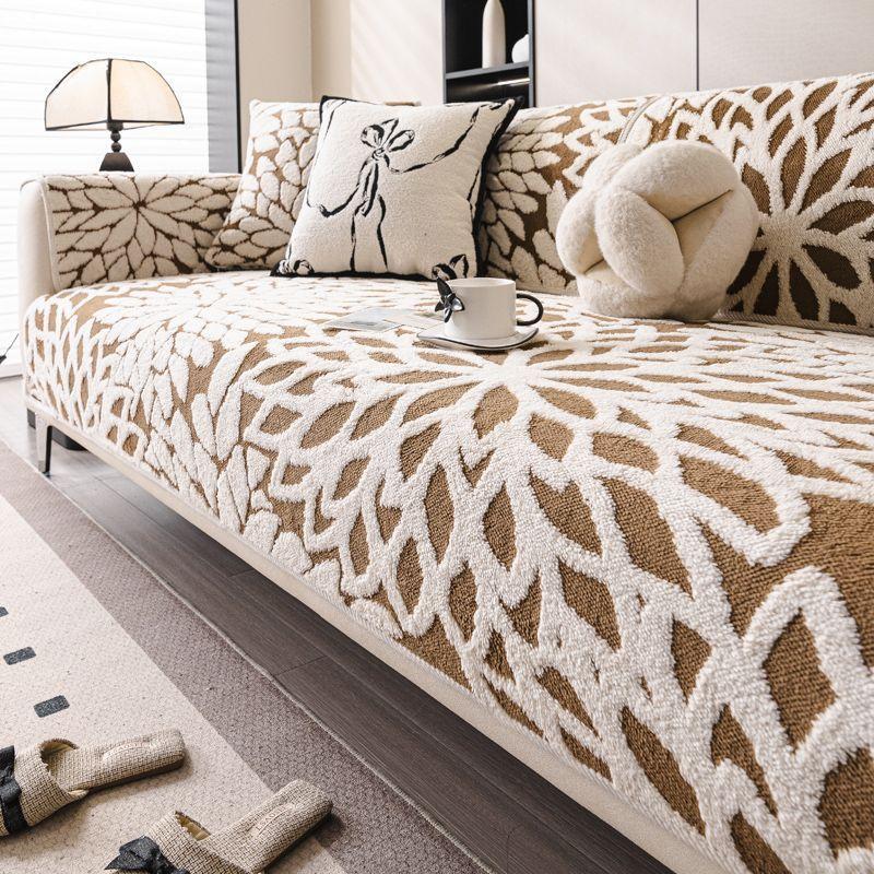 Warm And Thick Sofa Cover Cloth Anti Slip Cushion Sofa Cover Comfortable And Skin Friendly Autumn And Winter New Collection
