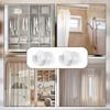 2Pairs With Screws Closet Rod Holders Solid Plastic Wardrobe Tube Support  Clothing Store