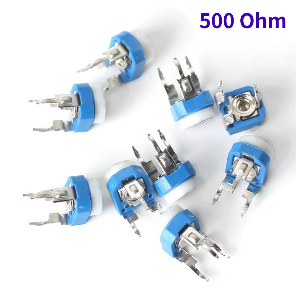 20PCS RM065 Potentiometer 1K 2K 5K 10K 20K 50K 100K 200K 500K 100R 200R 500R 1M Resistance RM 065 Trimmer Potentiometers