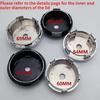 4pcs 60mm 64mm 65mm 68mm 69mm Skull Logo Emblem Car Wheel Center Caps High Rim Hubcaps Wheels Hub Cover Replace Car Accessories