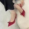 Eilyken Street Style Patent Leather Slingbacks Woman Pumps Sexy Pointed Toe Thin High Heels Wedding Party Female Shoes