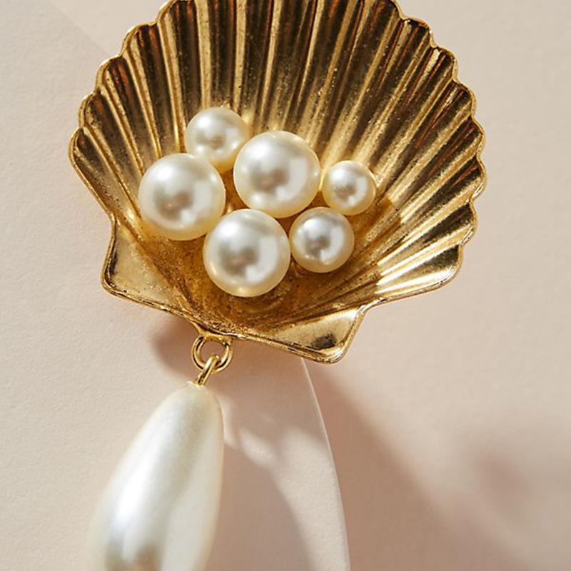 

Earrings Pearl Trendy Natural Shell Design Ideal Fashion Accessory
