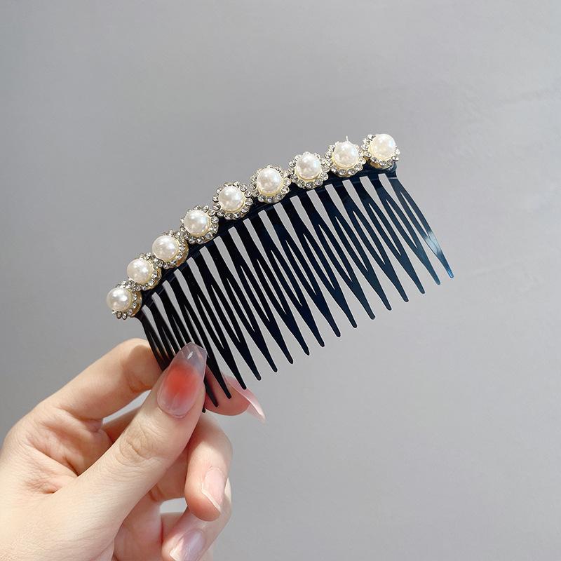Crystal Flowers Comb Bangs Hair Clip for Women Braid Broken Hairpin Inserted Comb Pressure Pin Girls Hair Accessories Jewelry