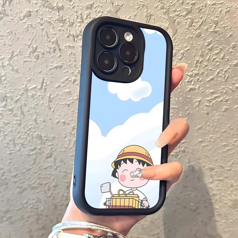 Chibi Maruko-chan Phone Case For IPhone 17 Pro Max 16 15 14 Pro Max IPhone 13 Pro Max 11 Plus Silicone Cover