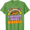 I Swallow Juicy Wiener Funny Embarrassing Adult Humor Women TShirt Crew Neck Short Sleeve Cotton Top All Seasons Casual Fashion