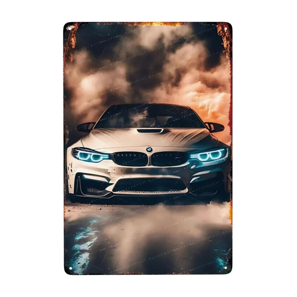 Metal Interior Sports Car Nameplate 20x30cm
