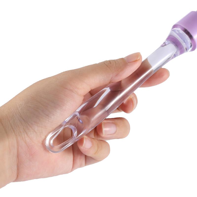 1pc 10-inch Manual Transparent Handle Silicone Egg Beater Cake Cream Mixer Egg Baking Gadget