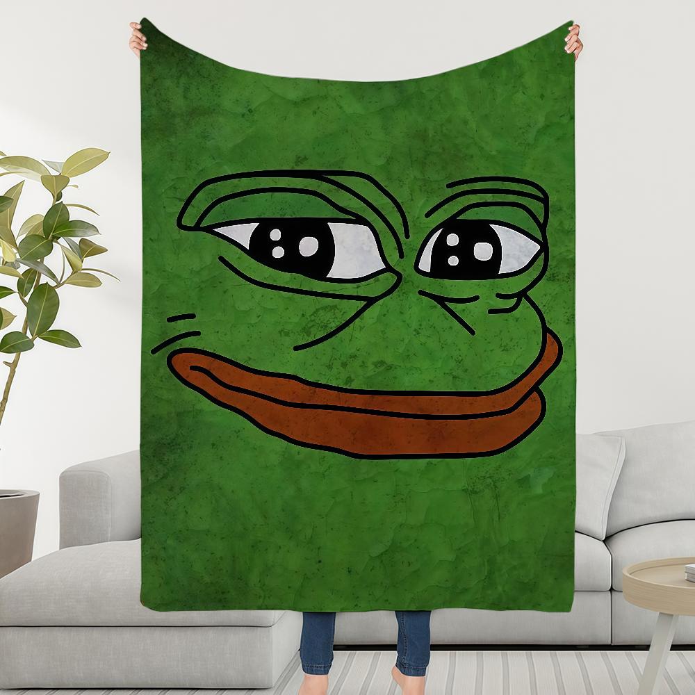 Blanket Throw Super Cosy Plush F-Frog Living Room The Sofa P-PepeS-ES Couch Childish Birthday Funny Gifts