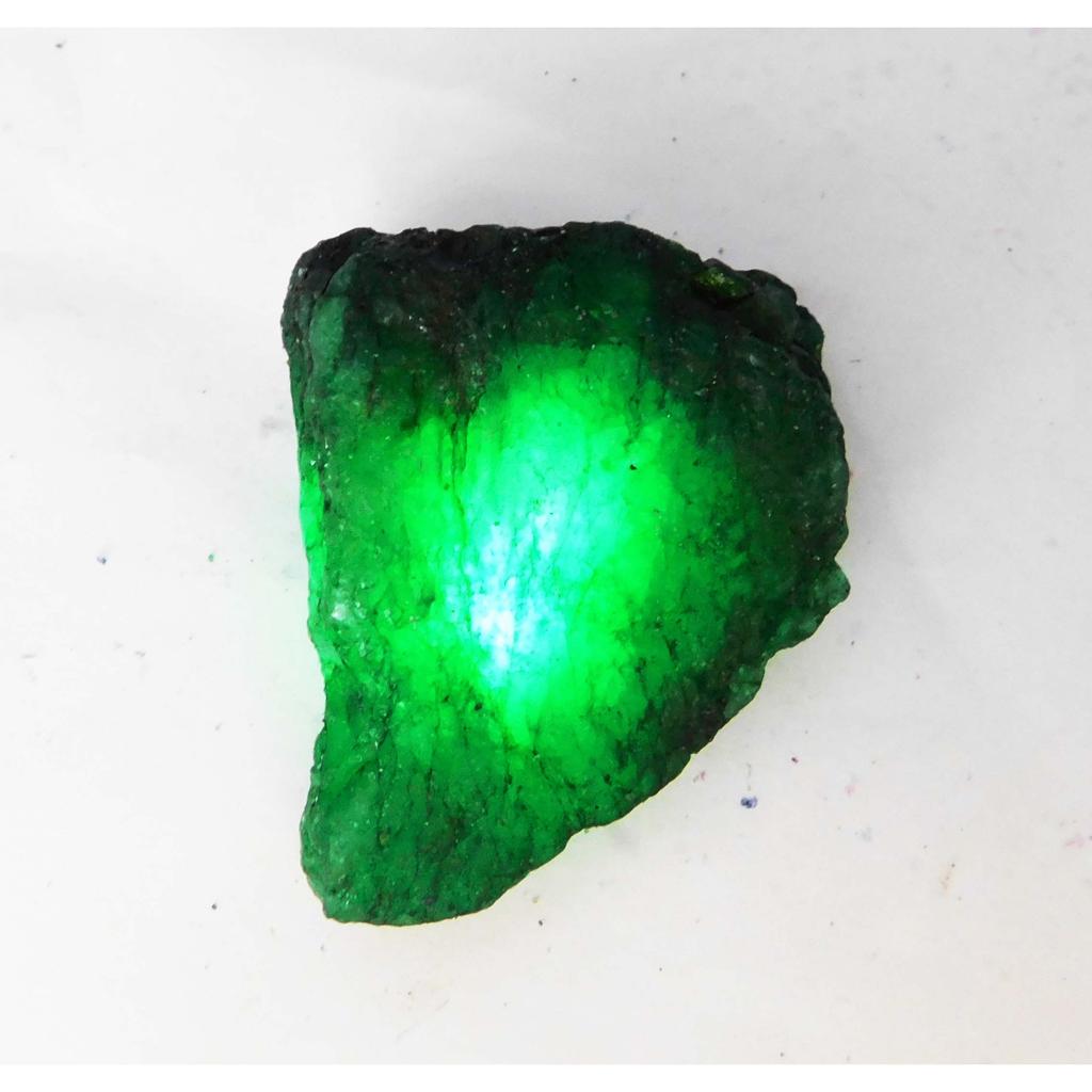 Natural Green Emerald Loose Gemstone 341 Ct Rough for Lapidary and Gem Collections