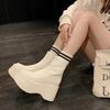 Fashion Brand New Gothic Style Sexy Elegant Chunky Platform Women Ankle Boots Big Size 43 Walking Comfy Woman Shoes Platform Shoes