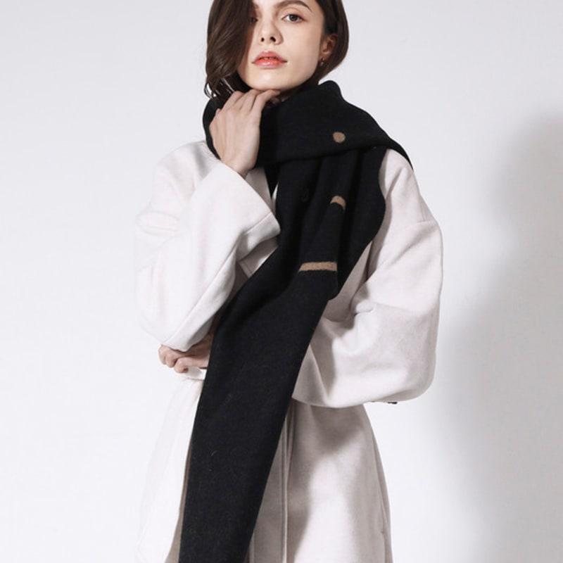 ONSZ Wool Cashmere Reversible Logo Double-Sided Muffler