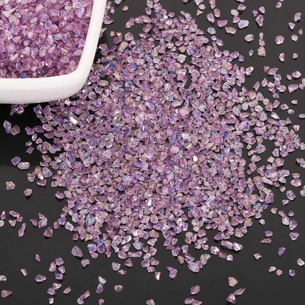 Relleno de Fragmentos de Vidrio Flash AB Brillante en Vivo para Marco de Fotos DIY y Decoración de Uñas