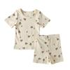 Danish-style Cotton Girls' Summer Pajama Set - Short Sleeve