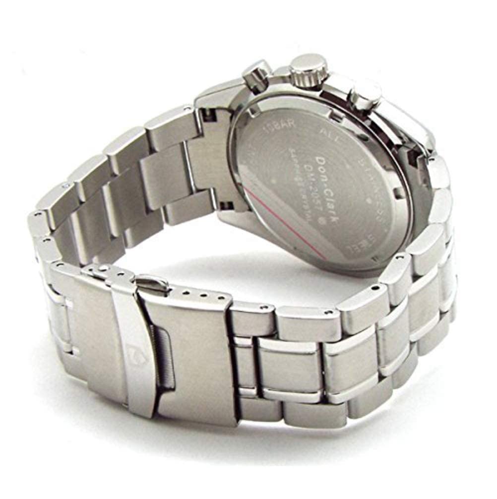 Dan Clark Chronograph Watch with Japanese Sapphire Natural Black Shell 10 ATM Water and Stainless Steel Construction Men's Tachymeter, Movement,