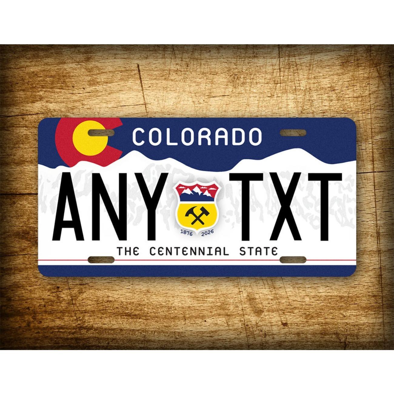 

Personalized Colorado Centennial State Custom Text Metal Tin Sign Wall Decor білий