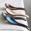 European Ceramic Soup and Dessert Spoon - Kiln-Fired, Small Stirring Utensil for Home and Restaurant Use