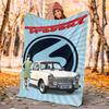 Trabant 601 Flannel Blanket Soft Warm All-Season Throw, Design for Camping, Car Travel, Hiking Sofa, Bed, Office Perfect Gift for Parties