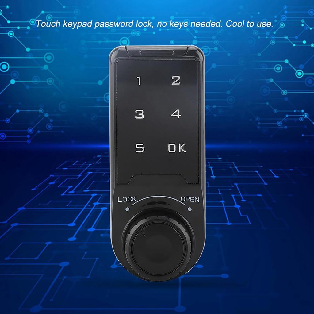 Code Security Touch Digital Keypad Electronic Deadbolt Lock Password Key Access Cabinet Coded Locker (L=20)